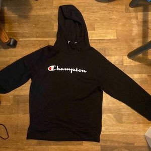 Black champion hoodie